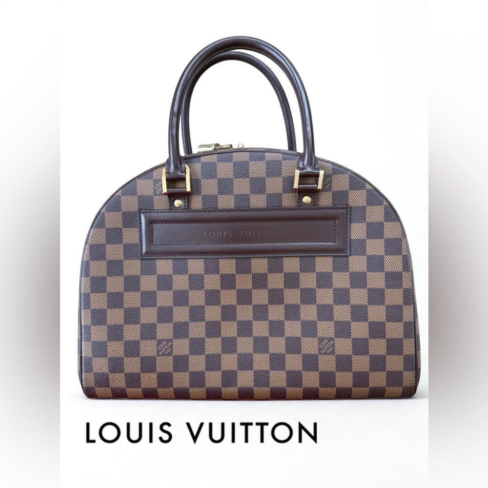 LOUIS VUITTON Cert Auth Nolita Ebene Boston Bag w/ LV box, dust bag & lock, + CO